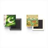 Buzdolap Magnetleri - Pakistan Bayrağı ve Paper Cut Tema - 2'li Set Magneti