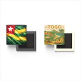 Buzdolap Magnetleri - Togo Bayrağı ve Paper Cut Tema - 2'li Set Magneti