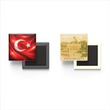 Buzdolap Magnetleri - Vatikan Bayrağı ve Türk Bayrağı - 2'li Set Magneti