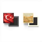 Buzdolap Magnetleri - Yemen Bayrağı ve Türk Bayrağı - 2'li Set Magneti