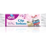 Büzgülü Beyaz Sabun Kokulu Orta Boy Çöp Torbası 10'lu 50X60 Cm, Sızdırmaz & Dayanıklı, Kolay Bağlanabilir, Geri Dönüştürülebilir Çöp Poşeti, Ofis, Res - 00-Siyah - Beyaz - 50 x 60 cm