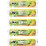 Büzgülü Çöp Torbası / Poşeti - Büyük Boy 65x70 - Limon Kokulu - 5 Rulo 50' Li