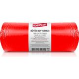 Büzgülü Tıbbi Atık Poşeti Büyük Boy 60X85 Cm, 10X10'LU Sızdırmaz Yırtılmaz Profesyonel Çöp Poşeti, Geri Dönüştürülebilir Kolay Bağlanır Tıbbi Atık Torbası, Hastane, Klinik Büzgülü Çöp Poşeti