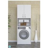 Buzkan Mobilya %100 Mdf Çamaşır Makinesi Dolabı Banyo Dolabı Raflı Kapaklı Dolap