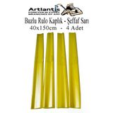 Buzlu Rulo Şeffaf Sarı Kaplık 4 Adet 40X150 Cm Defter Kitap Kaplığı Okul Öğrenci Rulo Kaplık
