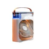 Buzlu Vantilatör Mini Fan 5 Spreyli Su Püskürtmeli 600 ML Buhar Makinesi Nemlendirici Mini Klima Rgb