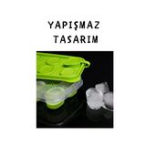 Buzluk Silikon Kapaklı Buzluk Pratik Buz Kalıbı Bas Parmak Silikon Buzdolabı Kalıbı Kapaklı Yapışmaz