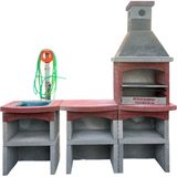 Büzsan Barbekü Beton Barbekü Davlumbazlı Masalı Lavabolu Mangallık 70 Lik - 61838