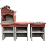 Büzsan Barbekü Beton Barbekü Lavabolu Masalı 70 Lik Mangallık - 09173