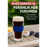 BUZZ BARDAK – 470 ML Aktif Jel Soğutmalı Cam Bardak | Silikon Tutuş Bantlı ERKG-OPH-001568