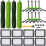 Bvhonwe 18 paket yedek parça aksesuarları için uyumlu Roomba i3 i3+i7 i7+i4 i6 i6+i8 i8 +/artı E5 E6 E7 J7 i5+j5+I, E & J serisi elektrikli süpürge 2 set rulo fırça ve 8 filtre ve 8 yan fırçalar