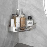 BWE Fırçalanmış Nikel Duş Düzenleyici Köşe Rafı Duvara Montaj Köşe Banyo Düzenleyici Duş Duvar Rafı Banyo Banyo Küvet için Yapışkanlı Köşe Rafı