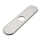 BWE Musluk Kapağı 10 inç Güverte Plakası 1 veya 3 Delikli Mutfak veya Banyo Lavabo Bataryası Fırçalanmış Nikel Dış Rozet Plakası Paslanmaz Çelik Levha Yuvarlak Gemi Vanity Base Lavabo Deliği Kapağı