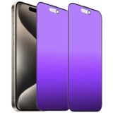 BWEDXEZ 2 adet anti-mavi gizlilik mat temperli cam iPhone 15 Pro Max anti-parlama anti-casus ekran koruyucu film 6.7 inç
