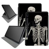 BWEGRHE Samsung Galaxy Tab S7 (2020) / S8 Tablet (2022) için Kafatası İskeleti Kılıf 11 İnç, 360 Derece Dönen Katlanır Stand Çoklu Görüş Açısı Otomatik Uyku/Uyanma özellikli Kılıf