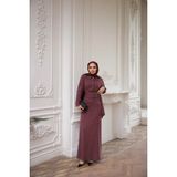 Bwest Keten Elbise - Bordo - 44