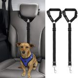 BWOGUE 2 Paket Köpek Kedi Güvenlik Emniyet Kemeri Kayışı Araba Kafalık Kısıtlaması Ayarlanabilir Naylon Kumaş Köpek Tasmaları Araç Emniyet Kemeri Koşum Takımı
