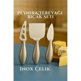 Bx Inox Peynir Bıçağı Seti - Tereyağı Bıçağı Kahvaltı Seti Profesyonel Tasarım 304 Paslanmaz Çelik