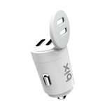 BXCC65C 65W Çift Portlu Type-C Araç Şarj Aleti iPhone & Android & Notebook Mini Araç içi Şarj Cihazı Beyaz