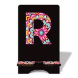 bxtala Kişiselleştirilmiş İlk R Ahşap Telefon Standı, Masa için Monogram Cep Telefonu Standı, Kadın Erkek Ev veya Ofis Masası için Hediye E-Kitap, Akıllı Telefonlar, Tabletler, Masaüstü Düzenleyici (B18)