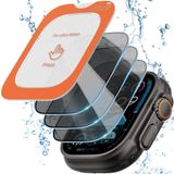 BXUXOHS Apple Watch Ultra 2/Ultra 49 mm Temperli Cam için 3 Paket Ekran Koruyucu, Otomatik Hizalama ile Kolay ve Hızlı Kurulum, iWatch Ultra 2 Film için Su Geçirmez HD Gizlilik Ekran Koruyucu 49 mm