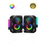 BY A.D.M Bilgisayar Hoparlörü Led Işıklı Rgb Laptop Pc Uyumlu 1+1 Speaker
