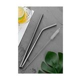 by AKCAKESE 3 Parça Metal Pipet Seti Paslanmaz Çelik Pipet Ve Çubuk Pipet Temizleme Fırçası 9017846 - 1054204183083