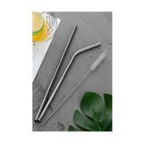 by AKCAKESE 3 Parça Metal Pipet Seti Paslanmaz Çelik Pipet Ve Çubuk Pipet Temizleme Fırçası 9017846 - 8680165016591