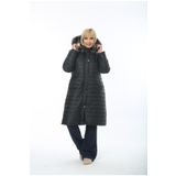 By Alba Collection Kadın Siyah Şişme Kapitone Büyük Beden Mont