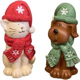By Ari Ev Dekorasyon İkili Kedi Köpek Biblo Hf443-1