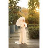 By Atelier Beyaz Bella Kuyruklu Nikah Elbisesi