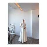 By Atelier Lia Beyaz Kuyruklu Nikah Elbisesi