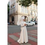 By Atelier Lorin Beyaz Kuyruklu Nikah Elbisesi