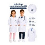 By Atmaca Kişiye özel isim soyisim yazılı cocuk doktor önlüğü, cocuk laboratuvar, öğretmen önlüğü