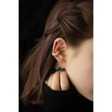 BY BARUN SİLVER Yıldız Kıkırdak Earcuff 925 Ayar Sarı Gold 925 Ayar Zirkon Taşlı Sıkıştırmalı Gümüş Kıkırdak Küpe