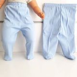 by BebekOdam Patikli Mavi Tek Alt Bebek Penye Pantolon - Mavi-BE748 - 3 - 6 Ay