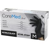 By Bimel Coremed Latex Muayene Eldiveni 100'LU Siyah Nitril Lateks Pudrasız Steril Değildir
