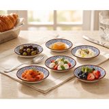 By Bone Edera 6'lı Porselen Çerezlik Kahvaltılık Sosluk Reçellik Sunum Seti -13 cm (150CC)