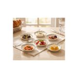 By Bone Porselen Oliva 6'lı Porselen Çerezlik Kahvaltılık Sosluk Reçellik Sunum Seti -13 cm (150cc)