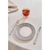 By Bone Rug 6'lı Porselen Pasta Tabağı Seti 19 cm | Tatlı Tabağı, Kahvaltı ve Sunum Tabağı