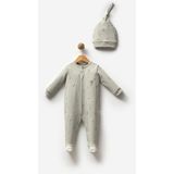 By Bubbles %100 Organik Pamuk Balloon Baskı Unisex Patikli Bebek Tulumu - Su Yeşili - 0 - 3 Ay