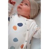 By Bubbles %100 Organik Puanlı Bebek Tulumu - Ekru - 0 - 3 Ay