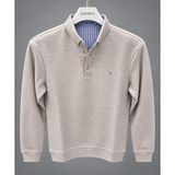 By Bülent Bybülent Erkek Selanik Polo Yaka Tüylenmez Kaliteli Kazak Sweat - Bej - 2XL