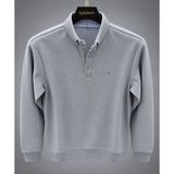 By Bülent Bybülent Erkek Selanik Polo Yaka Tüylenmez Kaliteli Kazak Sweat - Gri - 2XL