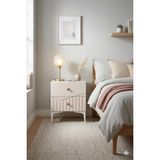 By Cino BYCİNO Leyla 2 Çekmeceli Modern Tasarım Mdf Membran Kapak Lambiri Kaşmir Komodin - Kum Beji