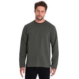 BY COMEOR Çift Bisiklet Yaka Standart Rahat Kesim Erkek Haki Sweatshirt S