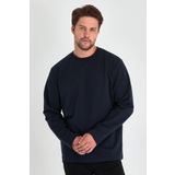 BY COMEOR Çift Bisiklet Yaka Standart Rahat Kesim Erkek Sweatshirt (Lacivert, M)