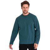 BY COMEOR Çift Bisiklet Yaka Standart Rahat Kesim Erkek Sweatshirt (Petrol, L)