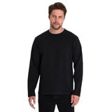 BY COMEOR Çift Bisiklet Yaka Standart Rahat Kesim Erkek Sweatshirt (Siyah, L)
