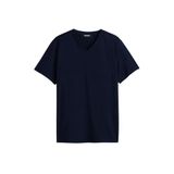 BY COMEOR Erkek Basıc Slim Fit Pamuklu Kısa Kollu V Yaka T-shirt (Lacivert, XL)